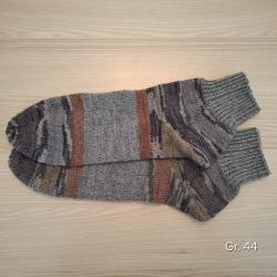 Stricksocken Gr. 44 handgestrickt Sneakersocken Schurwolle 