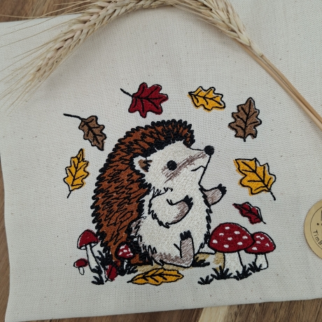 Küchenhandtuch Geschirrtuch Igel Herbst