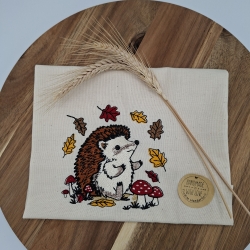 Küchenhandtuch Geschirrtuch Igel Herbst