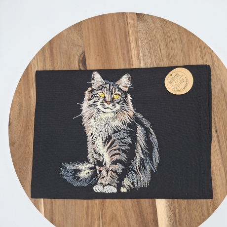 Küchenhandtuch Geschirrtuch Katze Maine Coon