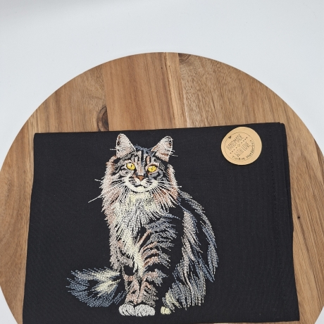 Küchenhandtuch Geschirrtuch Katze Maine Coon