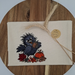 Küchenhandtuch Geschirrtuch Rabe Herbst