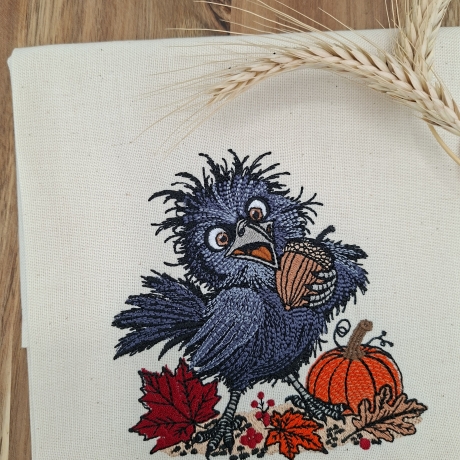 Küchenhandtuch Geschirrtuch Rabe Herbst