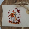 Küchenhandtuch Geschirrtuch Hund Herbst
