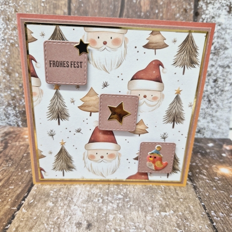 Weihnachtskarte mit Weihnachtsmann