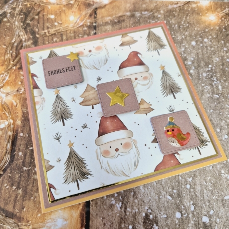 Weihnachtskarte mit Weihnachtsmann
