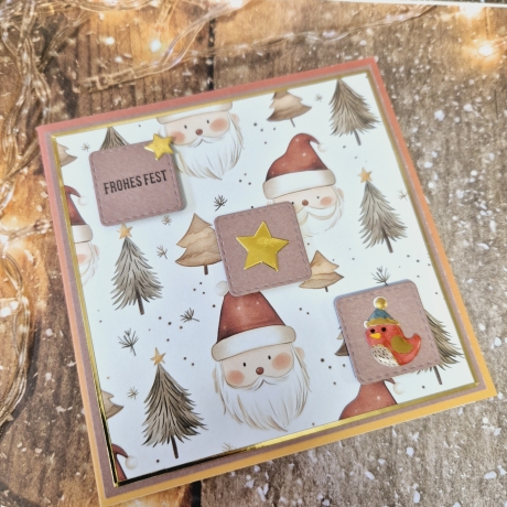 Weihnachtskarte mit Weihnachtsmann