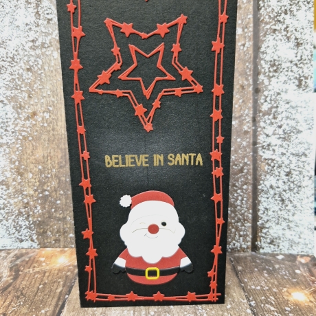 Weihnachtskarte Slimline Karte Weihnachtsmann Weihnachten 