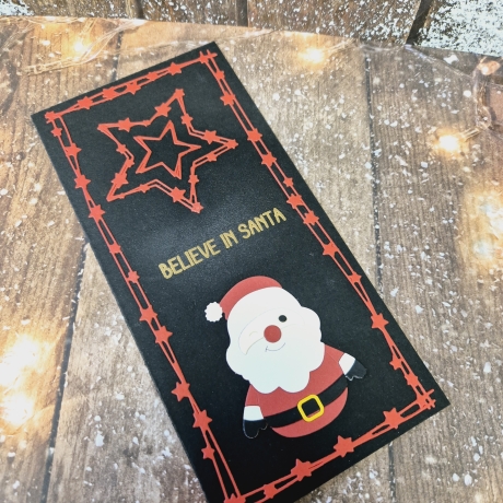 Weihnachtskarte Slimline Karte Weihnachtsmann Weihnachten 