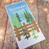 Weihnachtskarte Slimline Karte Wald Bäume Weihnachten 