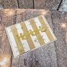 Weihnachtskarte HoHoHo gold creme