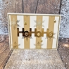 Weihnachtskarte HoHoHo gold creme