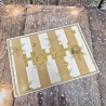 Weihnachtskarte HoHoHo gold creme