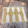 Weihnachtskarte HoHoHo gold creme