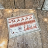 Weihnachtskarte Rentiere Frohes Fest rot weiß