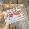 Weihnachtskarte HoHoHo Schneeflocken Weihnachten