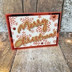 Weihnachtskarte Merry Christmas Schneeflocken Weihnachten