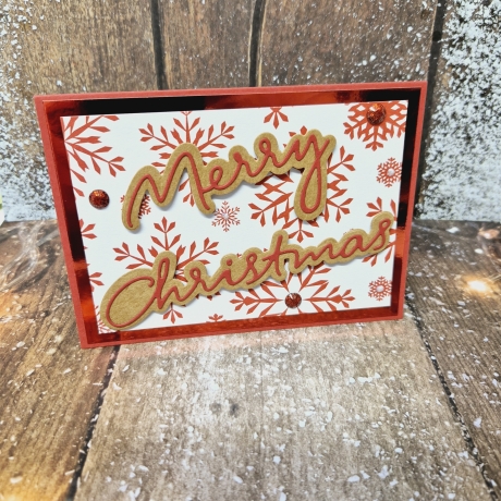 Weihnachtskarte Merry Christmas Schneeflocken Weihnachten