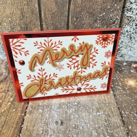 Weihnachtskarte Merry Christmas Schneeflocken Weihnachten