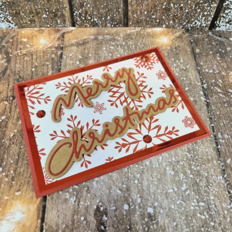 Weihnachtskarte Merry Christmas Schneeflocken Weihnachten
