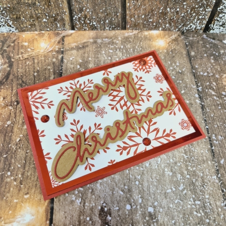 Weihnachtskarte Merry Christmas Schneeflocken Weihnachten