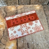 Weihnachtskarte HoHoHo Schneeflocken Weihnachten