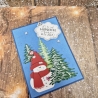 Weihnachtskarte Schneemann Tannenbäume Weihnachten