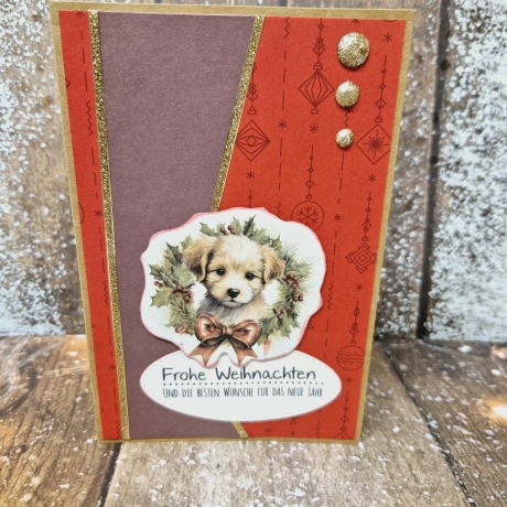 Weihnachtskarte Hund Weihnachten