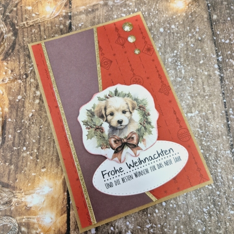 Weihnachtskarte Hund Weihnachten