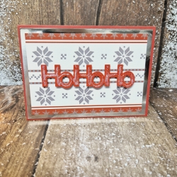 Weihnachtskarte HoHoHo Schneeflocken Weihnachten