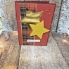 Weihnachtskarte Sterne Weihnachten rot-gold