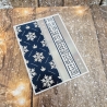 Weihnachtskarte Schneeflocken Weihnachten blau-silber