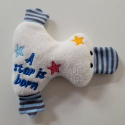 Kuscheltier Ente weiß, Stofftier mit A star is born