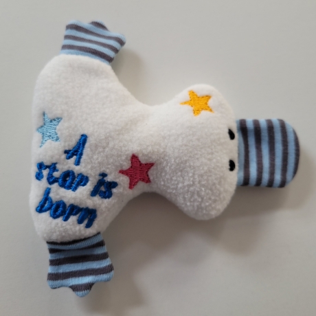 Kuscheltier Ente weiß, Stofftier mit A star is born