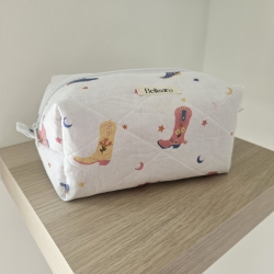Kosmetiktasche Pippa Texas Cowgirl weiß