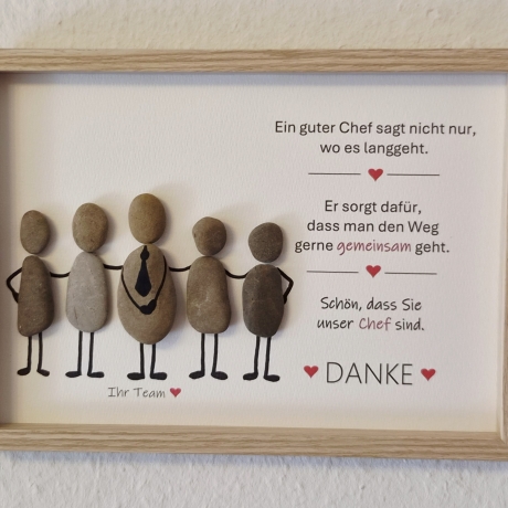 Steinbild für Chef oder Chefin – persönliches Geschenk vom Team