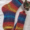 Socken - Gr.40/41- handgestrickt - bunt - Streifen