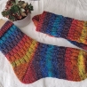 Socken - Gr.40/41- handgestrickt - bunt - Streifen