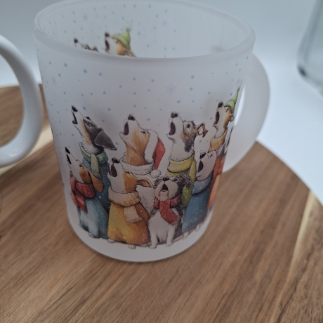 Keramiktasse Hunde Weihnachten 