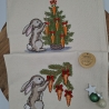 Küchenhandtuch Geschirrtuch Hase Weihnachten 