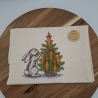 Küchenhandtuch Geschirrtuch Hase Weihnachten 