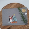 Küchenhandtuch Geschirrtuch Hase Weihnachten 