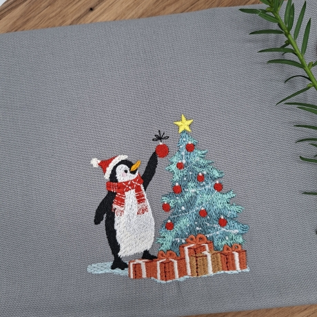 Küchenhandtuch Geschirrtuch Hase Weihnachten 