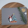 Küchenhandtuch Geschirrtuch Hase Weihnachten 