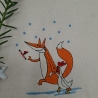 Küchenhandtuch Geschirrtuch Fuchs Huhn Winter