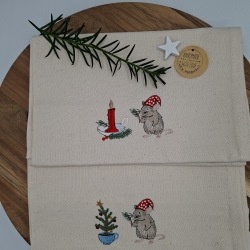 Küchenhandtuch Geschirrtuch Maus Weihnachten 
