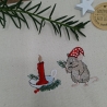 Küchenhandtuch Geschirrtuch Maus Weihnachten 