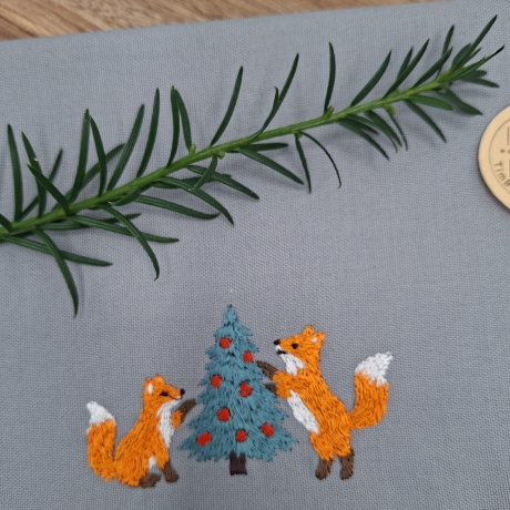 Küchenhandtuch Geschirrtuch Fuchs Weihnachten 