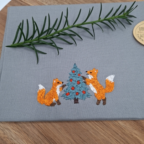 Küchenhandtuch Geschirrtuch Fuchs Weihnachten 
