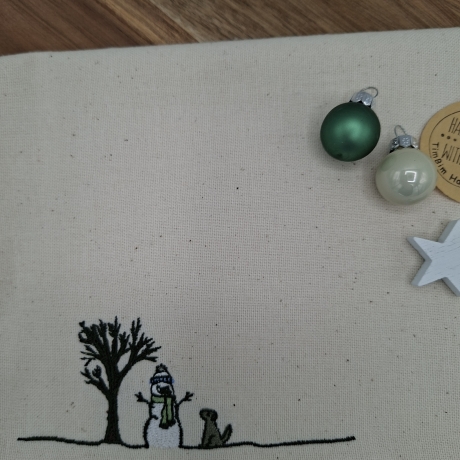 Küchenhandtuch Geschirrtuch Schneemann Winter